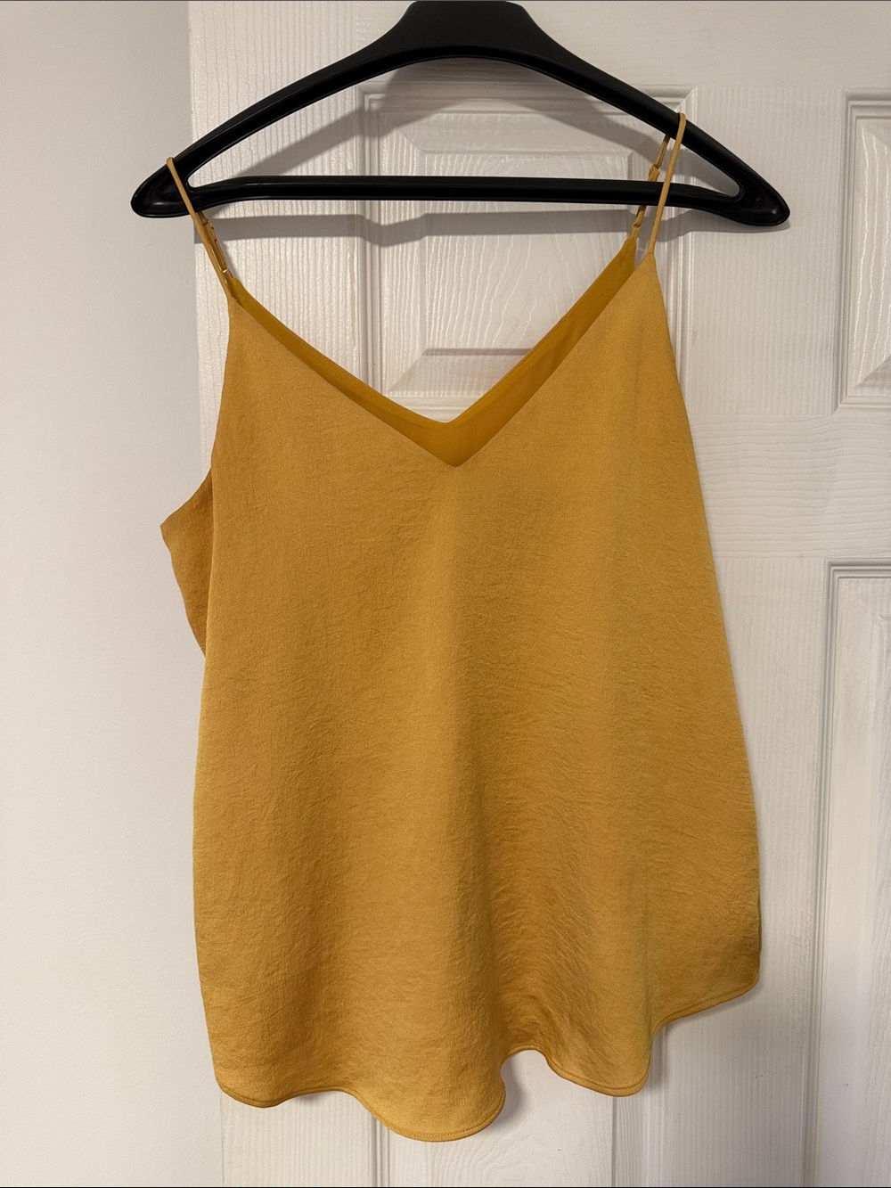 Express Mustard V-Neck Satin Camisole